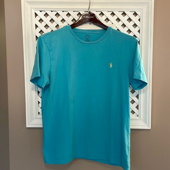 Sale! POLO Ralph Lauren men’s short sleeve t-shirt teal size medium - Picture 1 of 5